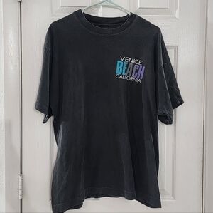 Vintage Venice Beach California Graphic T-Shirt - Faded Black - Men’s Size M